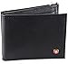 Mens Leather Wallet Spring Money Clip Z Shape Trifold Bifold 11 Card Slots 2 IDs Black