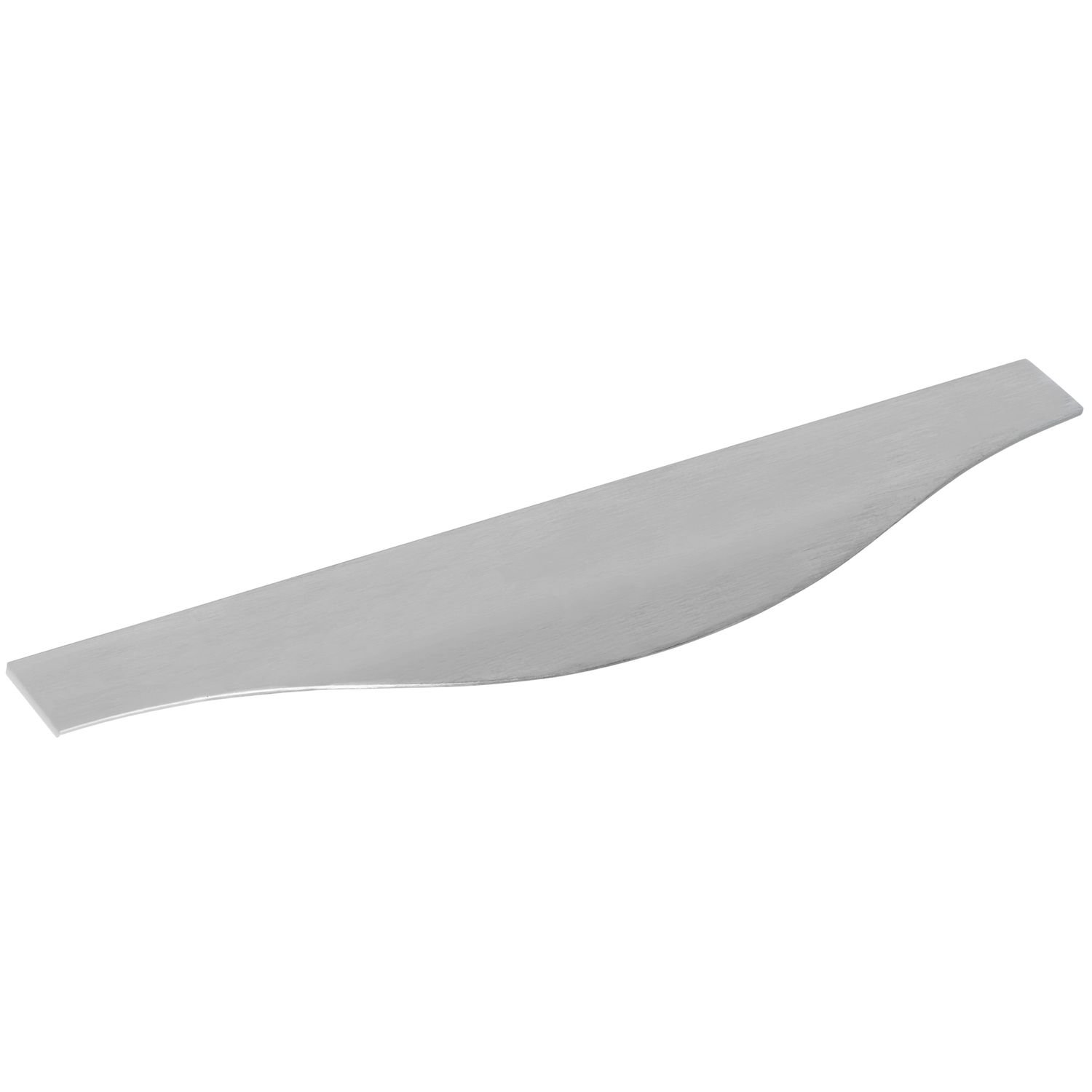 Furnipart Malibu-Curve Handle Strip Width 1095 mm Curved Handle Profile Strip for Grooving, Aluminium Stainless Steel Effect