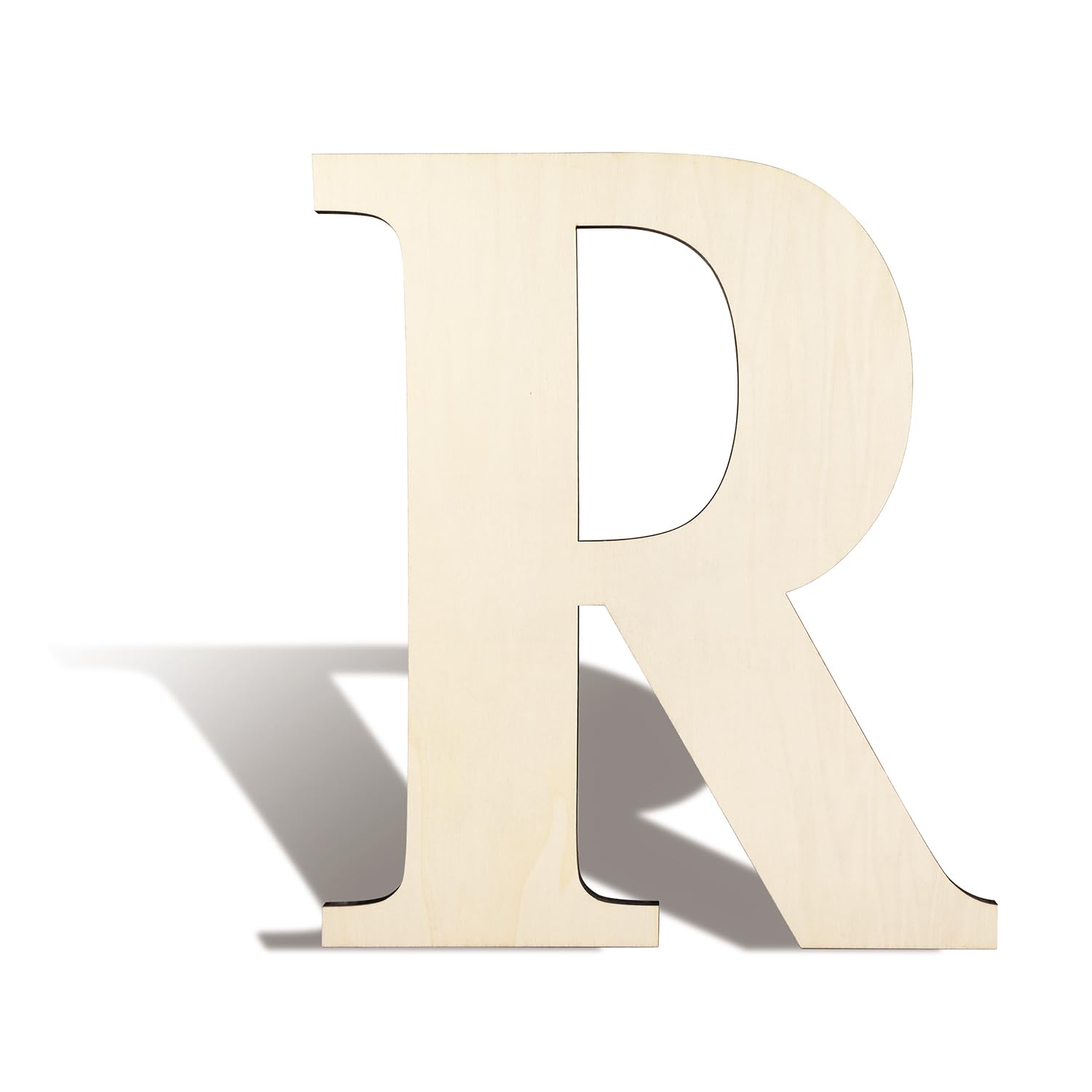 Photo 1 of 17 Inch Large Wooden Letters R Blank Unfinished Wood Letters Numbers Sign A-Z Alphabet Cutouts Paintable Wooden Letters for Home Wall Decor Birthday Wedding Party Classroom Nursery Decor (R)