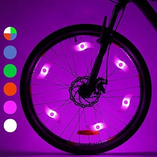 LEBOLIKE Bike Spoke Lights Cycling Bike Wheel Lights for Bicycle Decoration 6 Pack - Batteries Included