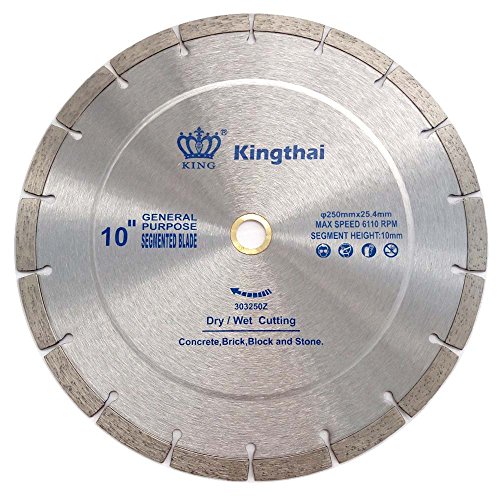 Kingthai 10 Inch Wet Dry Segmented Cutting Concrete Diamond Saw Blade