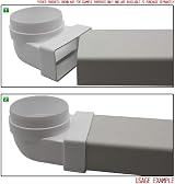 Kair 110x54mm Rectangular to 100mm Round 90 Degree Bend Duct Adapter SYS-100 view 3