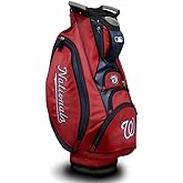 Team Golf MLB Washington Nationals Victory Golf Cart Bag, 10-way Top with Integrated Dual Handle & External Putter Well, Cooler Pocket, Padded Strap, Umbrella Holder & Removable Rain Hood