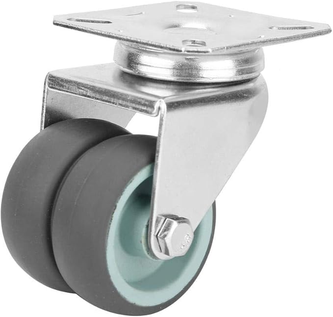 Caster Wheels, 4pcs DoubleWheel Heavy Duty Casters with 360 Degree