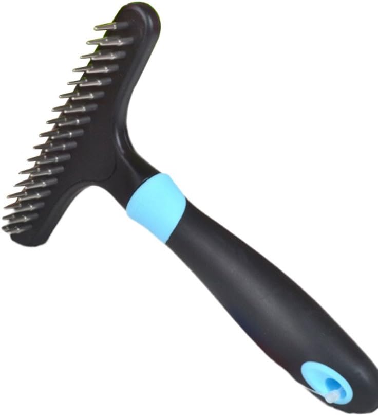 VLUNT Dog Rake Comb, Pet Grooming Brush, Undercoat Rake for Dogs/Cats Fur Shedding