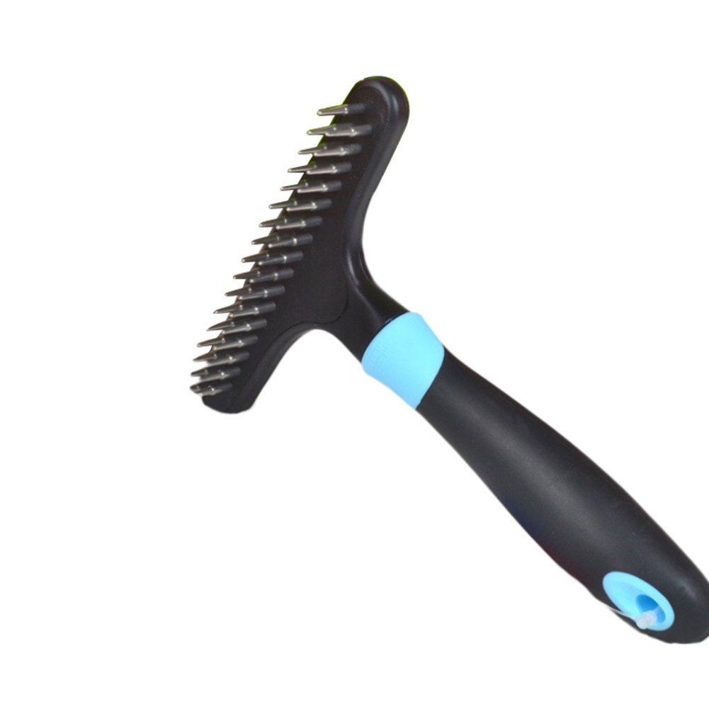 VLUNT Dog Rake Comb, Pet Grooming Brush, Undercoat Rake for Dogs/Cats