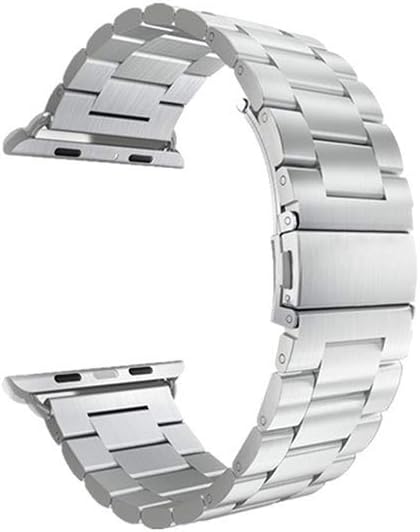 6 Colors Stainless steel smart watch strap for Apple Watch Series 5/4/3/2/1 (42/44mm,Silver)