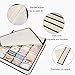 DIMJ Drawer Organisers Dividers 4 Packs Closet Organizer, Storage Boxes and Wardrobe Organiser with Lid for Underwear, Bras, Socks, Ties, Scarves (4pcs Beige)