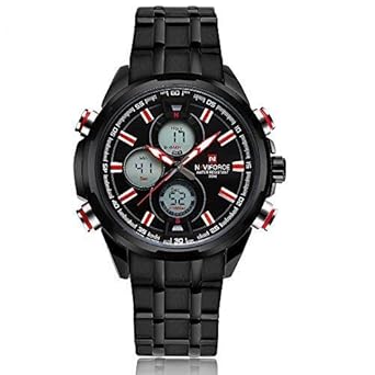 Naviforce Analogue-Digital Black Dial Mens Watch (NF-9049)