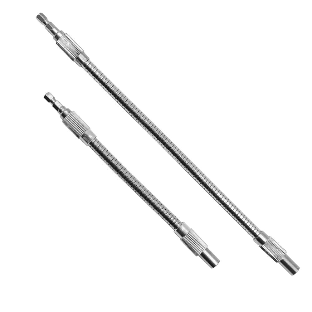 Alnicov 2 Pcs Flexible Extension Screwdriver Drill Bit Shaft Holder Connecting Link for Electronic Drill Screwdriver