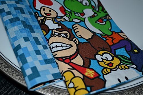 Nintendo meets Minecraft Reversible Cloth Napkins/Set of 4