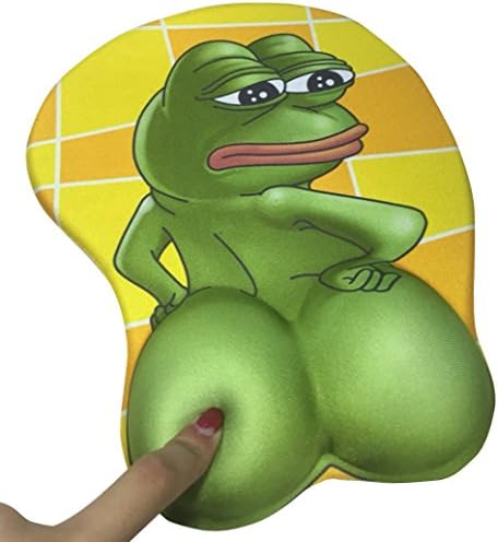 Sad Frog Feels Bad Man 3D Silicone Wrist Rest Mouse Pad Gaming Mousepad