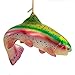 Noble Gems Kurt Adler Glass Rainbow Trout Fish Ornament, 4.75-Inch