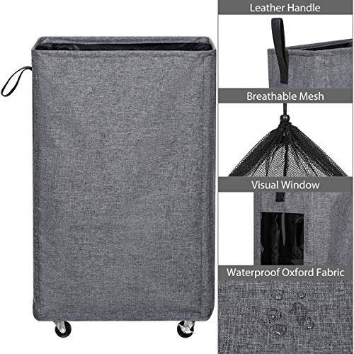 Chrislley 2 Pack Laundry Hampers Dark Light with Handles Sturdy Laundry Baskets Large Capacity