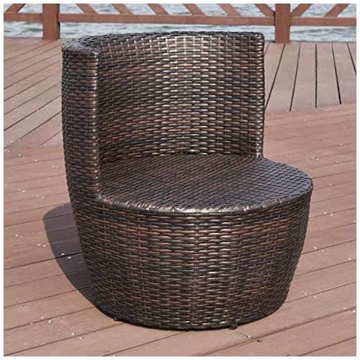 Tangkula 3 Piece Patio Furniture Set Wicker Rattan Outdoor Patio Conversation Set With 2 Cushioned Chairs End Table Backyard Garden Lawn Chat Set Chill Time Modern Outdoor Furniture Vase Brown Beachfront Decor