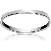 Hoops & Loops Sterling Silver Polished Midi Stackable Thin Wedding Band Ring