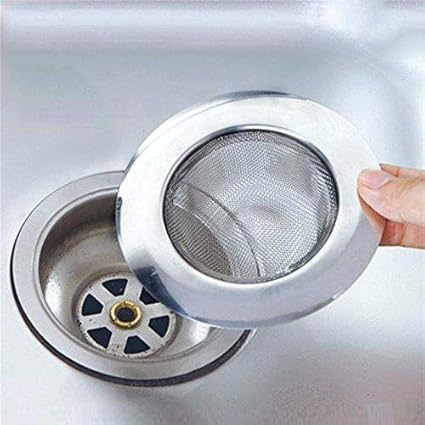Inditradition Stainless Steel Strainer Kitchen Drain Basin Basket Filter Stopper Drainer Sink Jali, 9