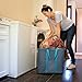 CleverMade Collapsible Laundry Caddy - Black Charcoal 1 Pack 64L / 17 Gal - Foldable Storage Organization Container Clothes Room Storage Solution