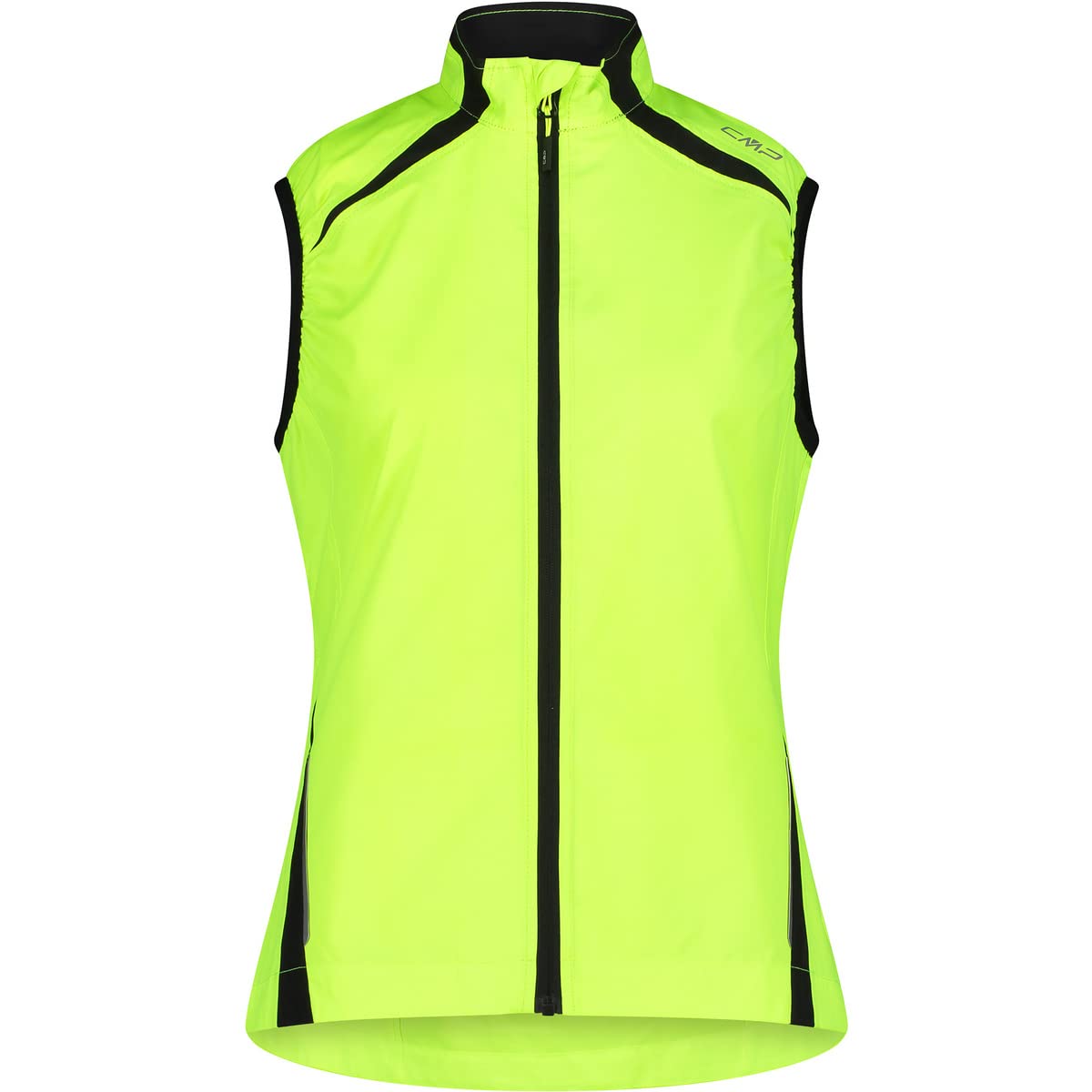 CMP Women's Gilet Unlimitech Leggero E Antivento Vest, Yellow Neon, D46