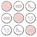 Soft Pink Quinceanera Kisses Candy Stickers, Chocolate Drops Labels - 180 Count