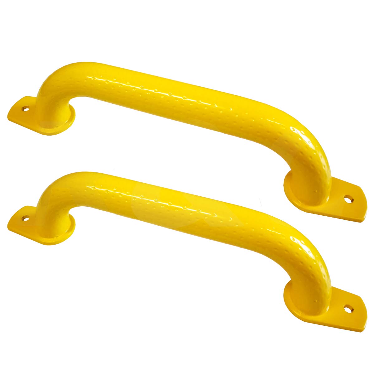 R&C (Pack of 2) 340mm Grab Handle Safety Yellow Heavy Duty Steel Grip Bar