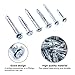 Glarks 80Pcs 6 Size Heavy Duty Zinc Plated Steel Molly Bolt Hollow Drive Wall Anchor Screws Assortment Kit for Drywall, Plaster and Tile