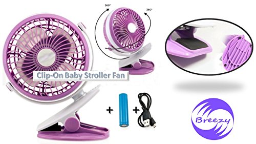 Clip on Fan - Baby Stroller Fan - Use This Small Personal Adjustable Portable Mini Fan Anywhere - Car Seat Fans - Bed Fan - Desk Fan - Accessories for Office
