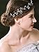 Yean Silver Bride Wedding Headband Leaf Bridal Hair Vine Accessories Headpiece for Women and Girls