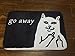 Burning Love Short Plush Material Angry White Cat Go Away Printed Doormat, Non-Slip Doormats, Size40X60CM