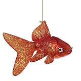 Kurt Adler Noble Gems Glass Goldfish Ornament, 5-Inch