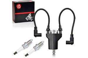 MOTO1988 Ignition Coil Pack & spark plug + Cap For EZGO 1991-2002 TXT Robin 295cc 350cc 4 Cycle Gas Golf