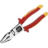 WISEPRO 9'' Insulated Linesmans Pliers with Wire Crimper/Stripper/Cutter | Multipurpose Insulated Electrician Combination Plier, Heavy Duty Eccentric Pliers for Screwing, Crimping, Stripping, Shearing
