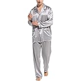 COLD POSH 100% 19MM Mulberry Silk Pajamas for Men Soft Lightweight Mens Silk Pajama Set for Valentines Pjs