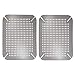 mDesign Adjustable Kitchen Sink Dish Drying Mat/Grid - Plastic Sink Protector - Cushions Sinks, Stemware, Wine Glasses, Mugs, Bowls, Dishes - Quick Draining, Contours to Sink - 2 Pack - Graphite Gray
