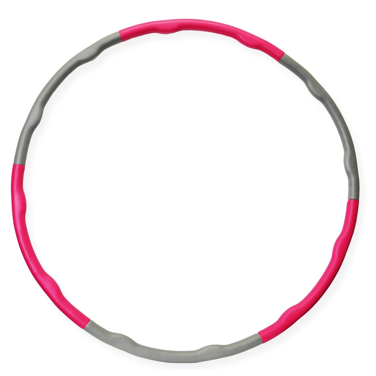 Master Adult Hula Hoop 1.2kg Fitness Exercise Hoop, Grey/Pink, One Size