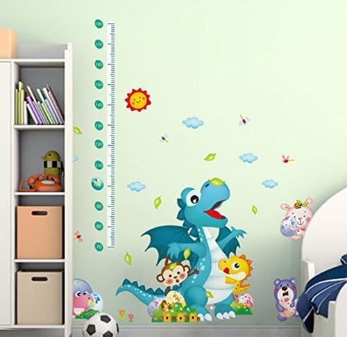 Dinosaur Kid Growth Height Chart Removable Sticker Wall Decal