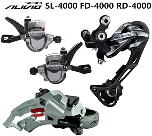 Enchante Jerry Bicycle Derailleur - ALIVIO M4000 9S 27S Speed MTB Bicycle Groupset Kit 3 Parts with Shifter Lever & Front and Rear Derailleur 1 PCs