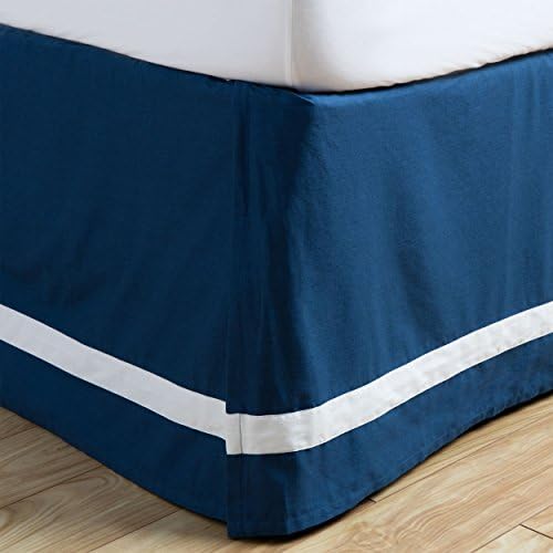 Andrew Charles Paisley Park Collection Indigo Cotton Bed Skirt King