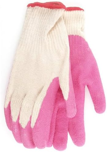 Boss Gloves 8423SPK3 Lady's Flexi Grip Latex Palm Gloves with Knit Wrist, Small, Pink (Pack of 3)
