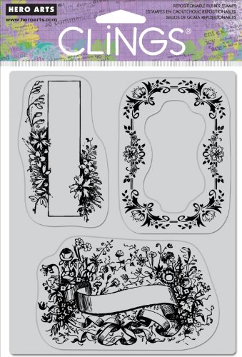 Hero Arts Cling Set, Floral Frames