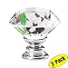 KES Cabinet Knob Diamond Shape Crystal Glass Cupboard Drawer Hand Pull 2 Pack, HCK700-P2