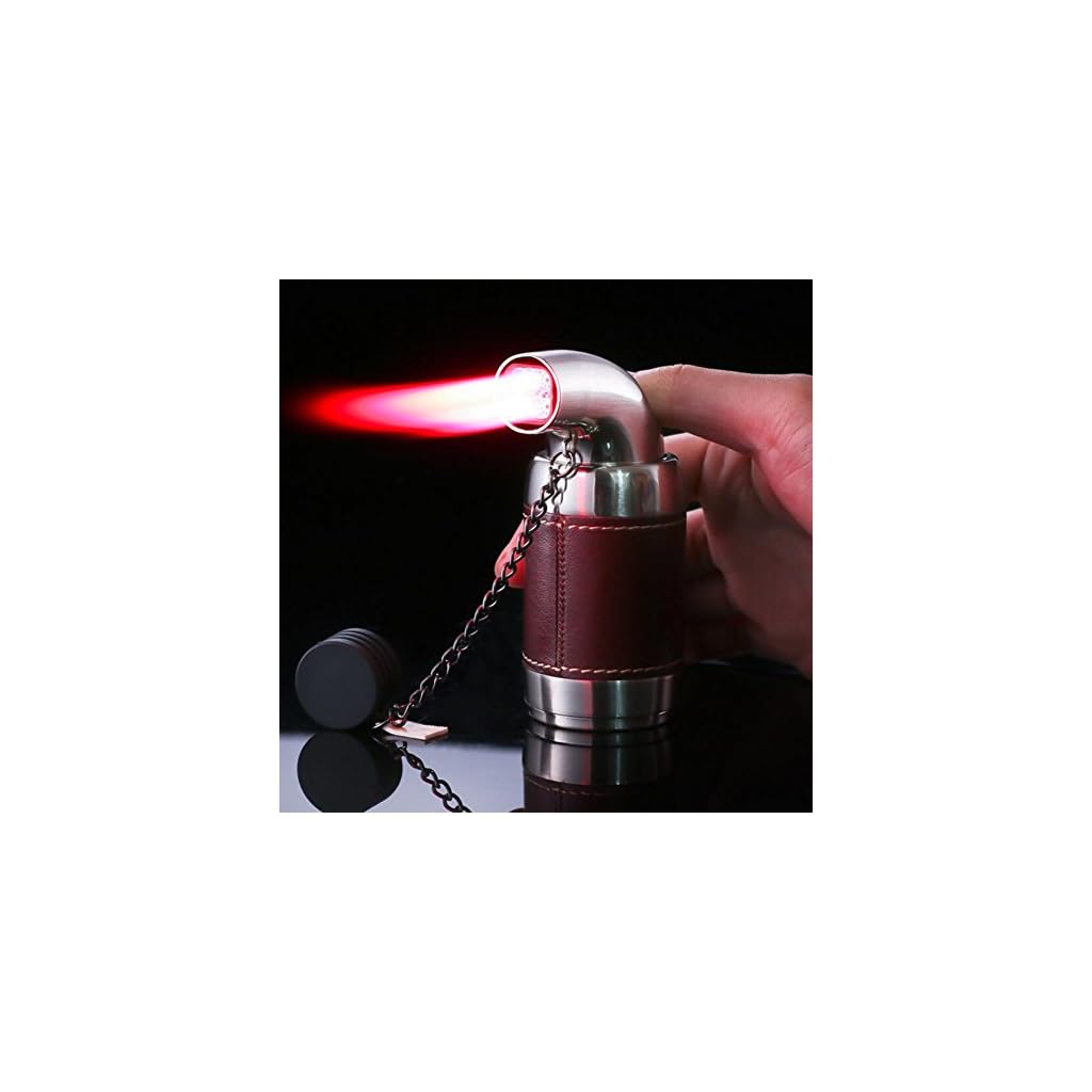 Ambrogio.L Quad Torch Lighter Tabletop Refillable Butane Gas Red Flame Cigar Tobacco Lighter