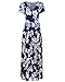 STYLEWORD Women's Summer V Neck Floral Maxi Long Dress(Navy,L)
