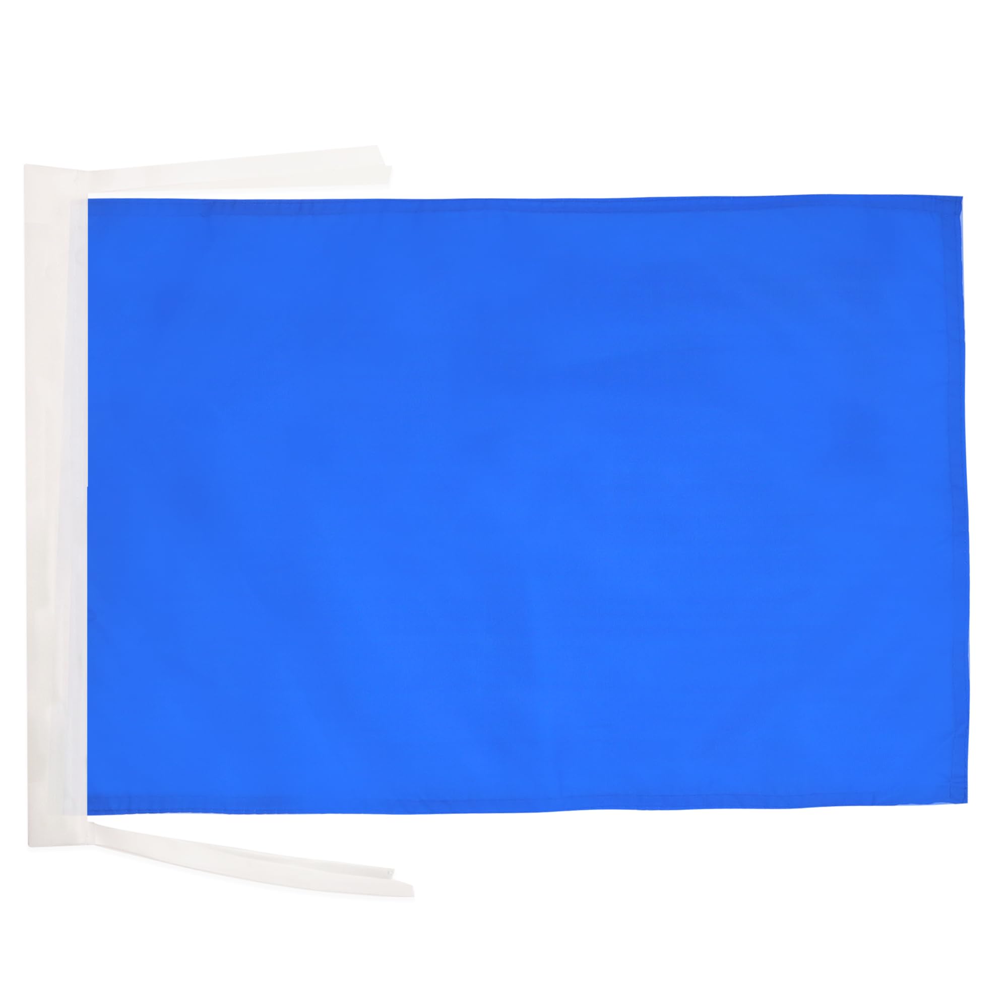 AZ FLAG - Plain Blue Flag - 18'' x 12'' - 100% Polyester Blue Solid color Small Banner with Two Cords - Fade Resistant - Vivid Colors - 18x12 in - 45x30 Cm — image 1