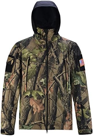 HARD LAND Tactical Jacket Men Waterproof Softshell Hooded Fleece Coat Military Hunting Jacket