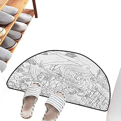 Amazon Com Semicircular Door Mat Mermaid Surreal Little Mermaid