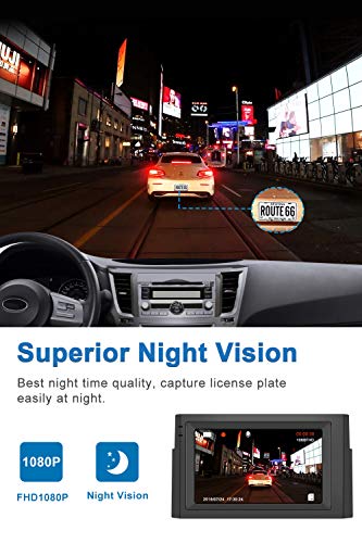 Dash Cam for Cars 1080P FHD CHORTAU Dash Camera for Cars 3 inch Dashcam with Super Night Vision, 170°Wide Angle, Parking Monitor, Loop Recording