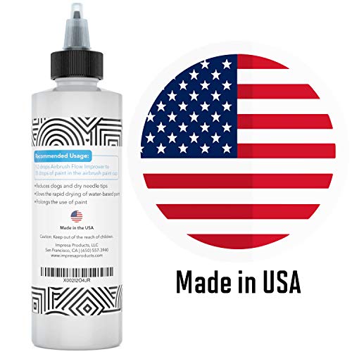 Airbrush Flow Improver Paint Set 8oz (250 ml) Reduce Clogs & Dry Needle