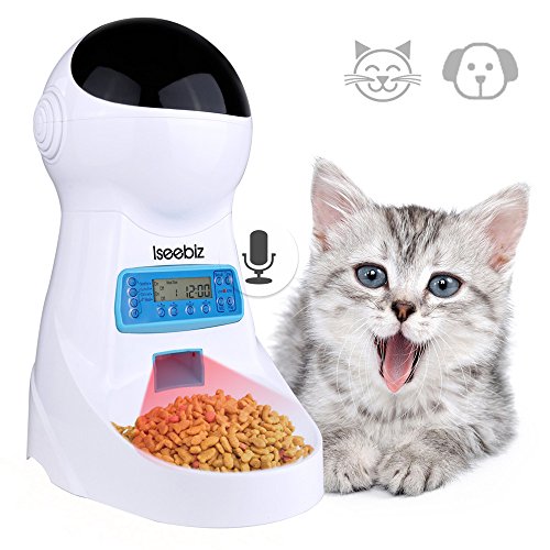Iseebiz Automatic Cat Feeder 3l Pet Food Dispenser Feeder For