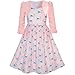 Sunny Fashion Girls Dress 2-in-1 Bolero Elegant Swan Party Dress Size 4-10